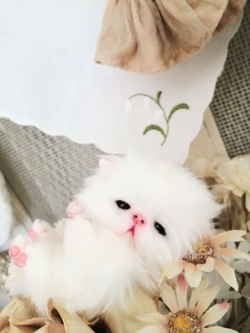ミニミニ子猫ちゃん♡ふわふわ♡アートドール♡ぬいぐるみ♡