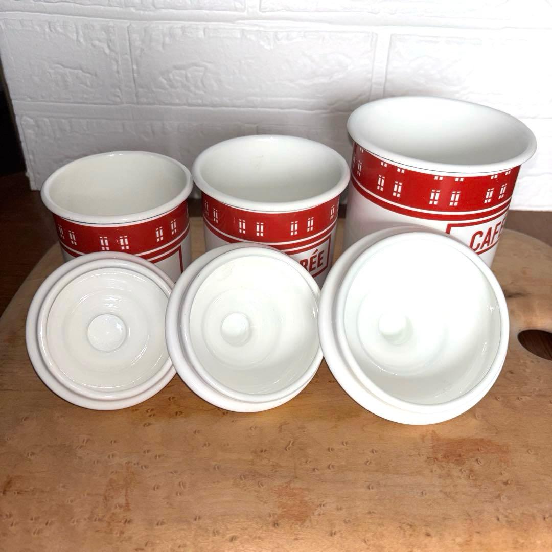 メル53559　琺瑯キャニスターセット（3個）