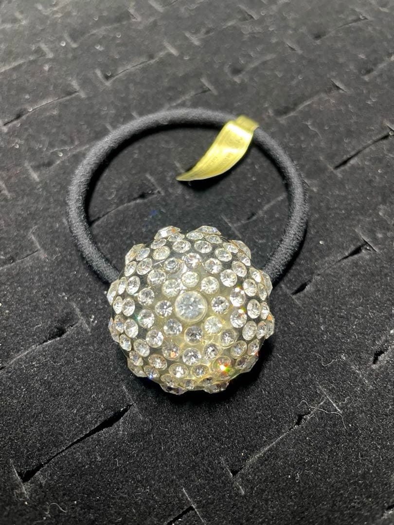 シルバー　ゴールド　チェコガラス　ヘアゴム 金属製　スワロ　クリスタル セット