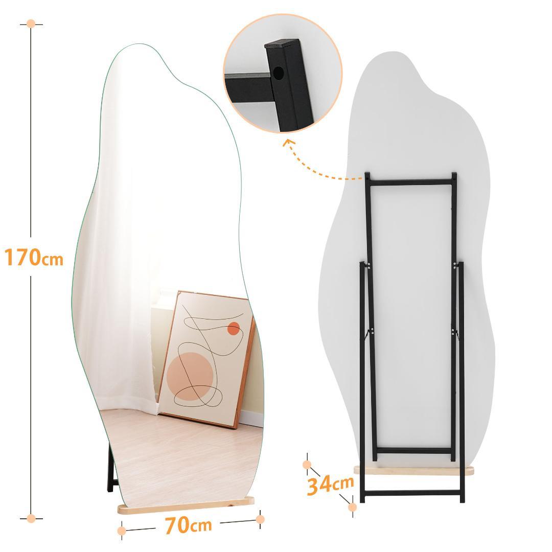 全身鏡 姿見鏡 スタンドミラー ノンフレーム 170*70CM