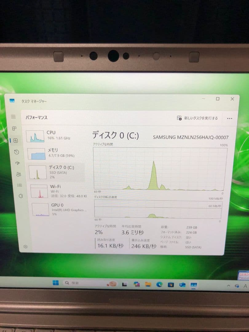 Panasonic Let's note Corei5 -8350U ノートPC