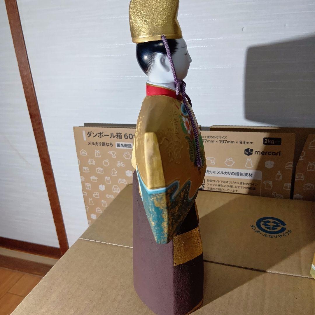 雛人形セット 金色 伝統的デザイン 筑紫雛　錦