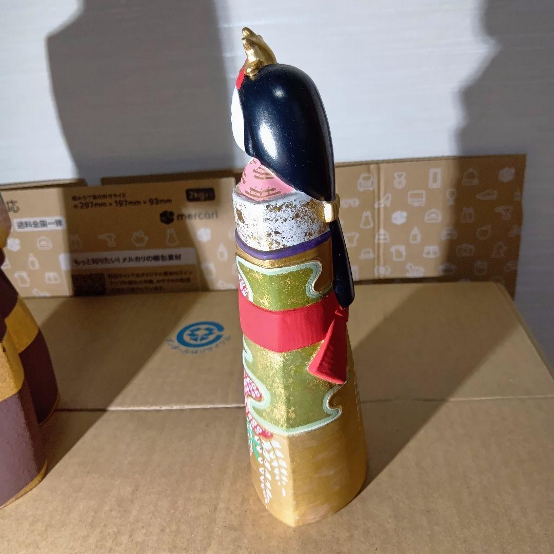 雛人形セット 金色 伝統的デザイン 筑紫雛　錦