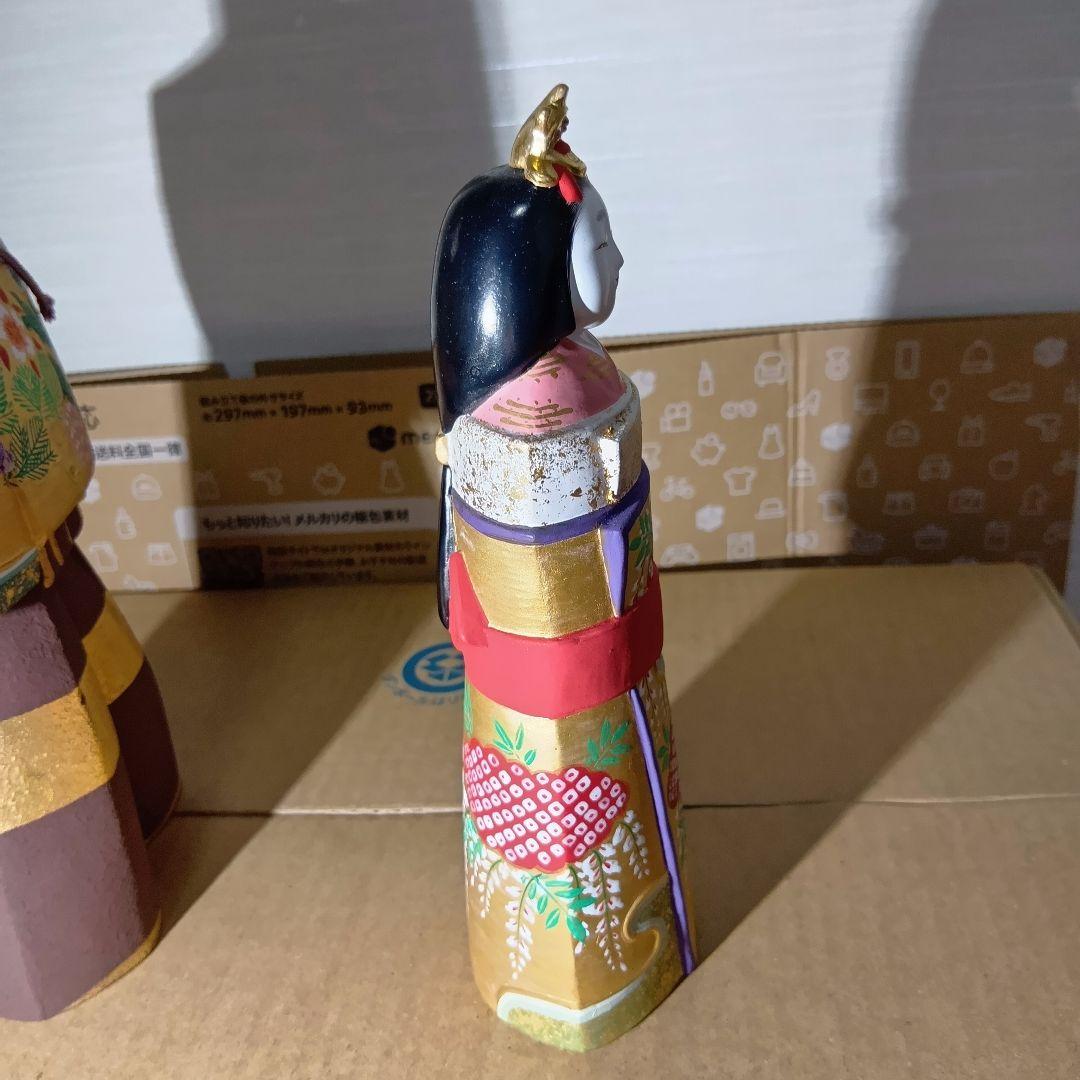 雛人形セット 金色 伝統的デザイン 筑紫雛　錦