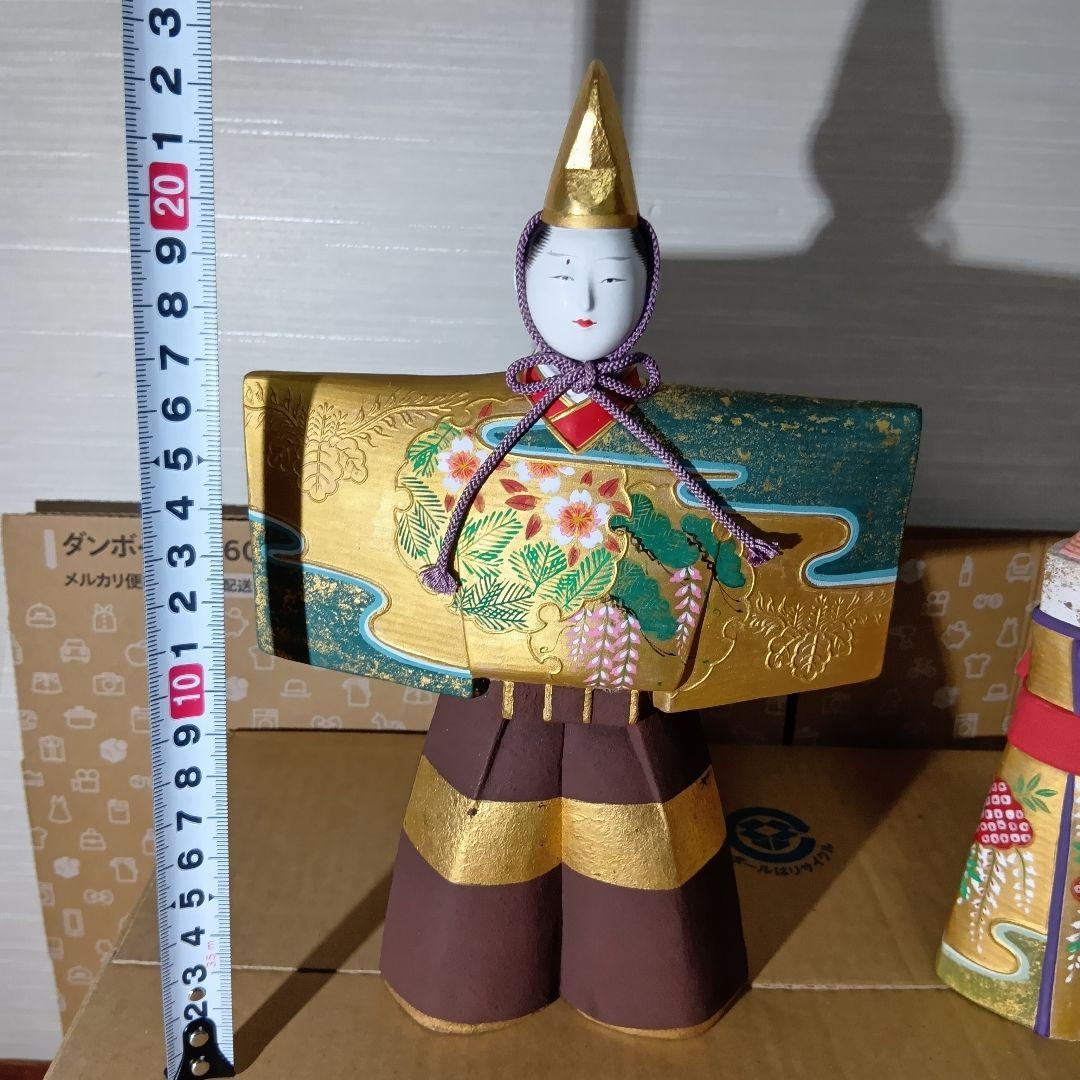 雛人形セット 金色 伝統的デザイン 筑紫雛　錦