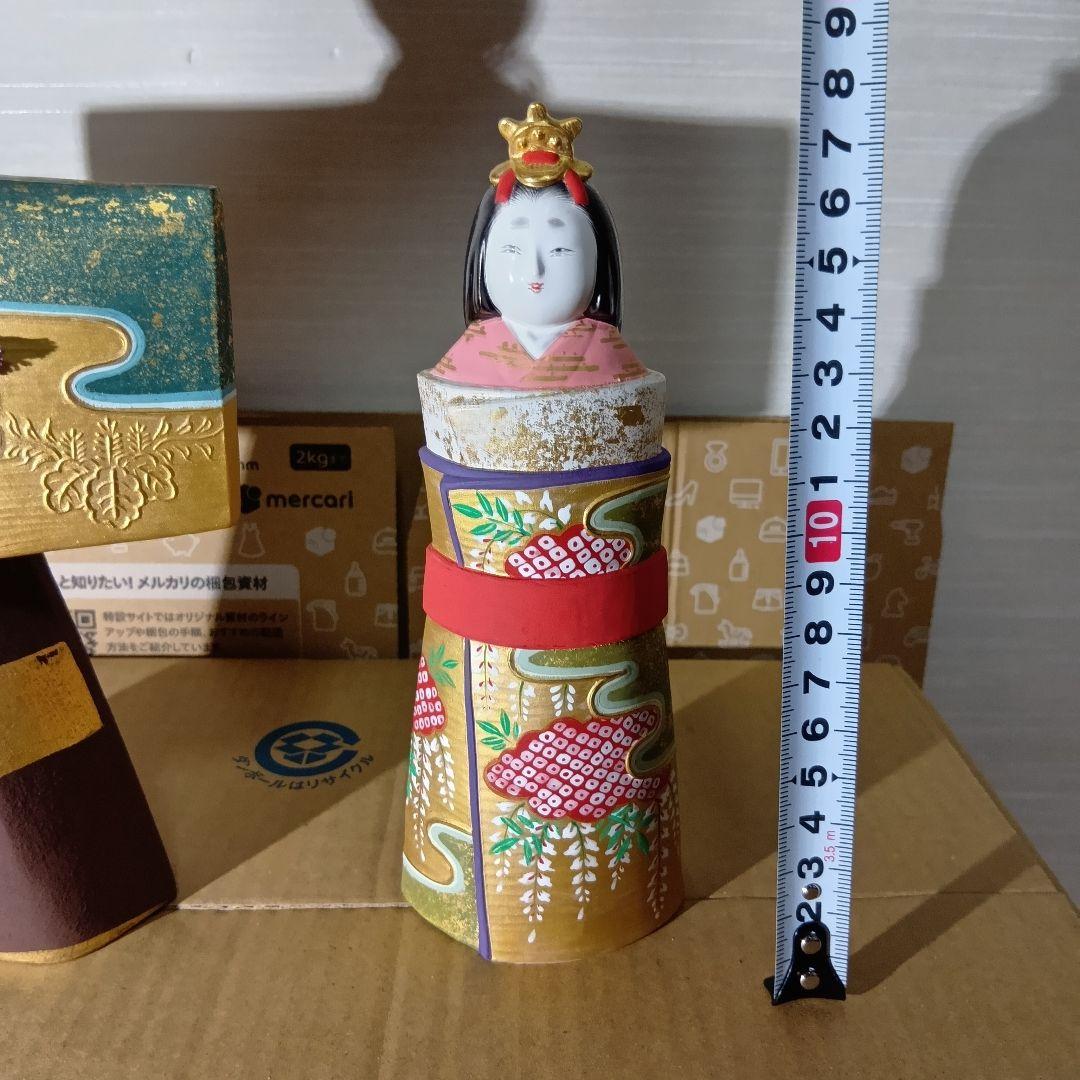 雛人形セット 金色 伝統的デザイン 筑紫雛　錦