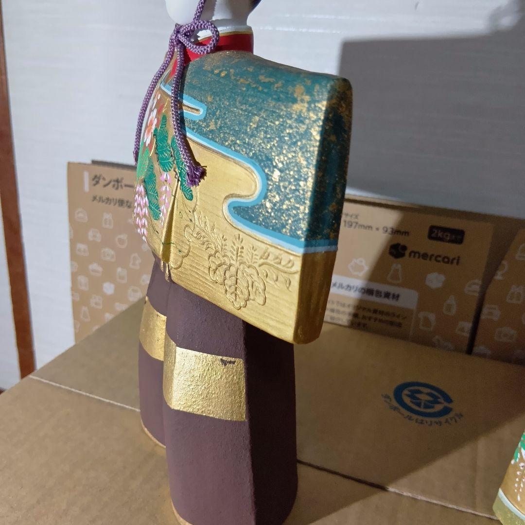 雛人形セット 金色 伝統的デザイン 筑紫雛　錦