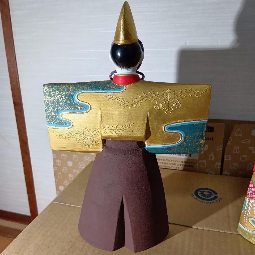 雛人形セット 金色 伝統的デザイン 筑紫雛　錦