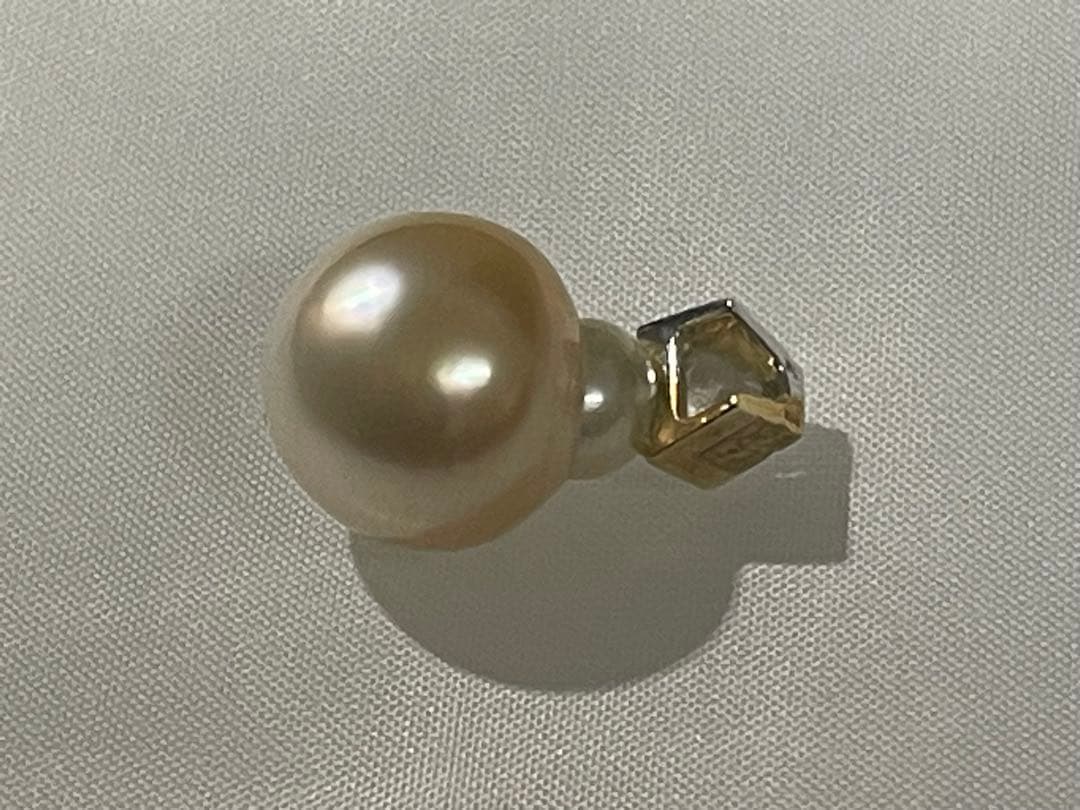 K18/WG コンビ 真珠12mm ペンダントトップ 4.9g