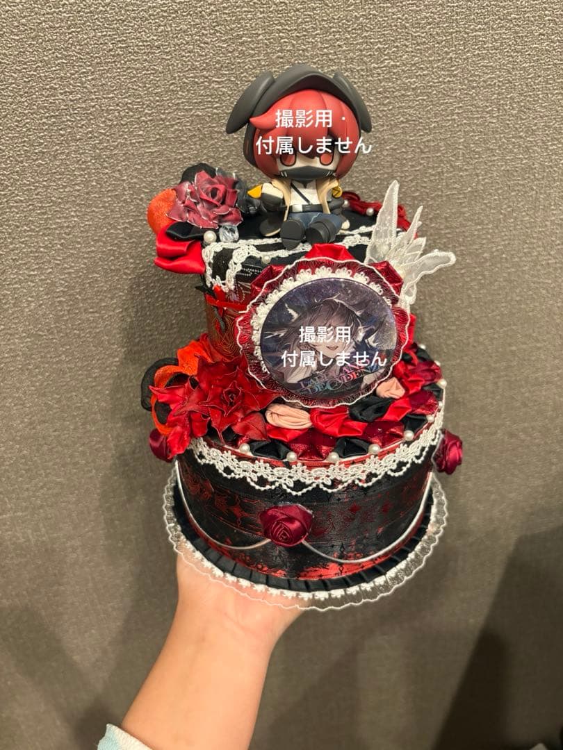 缶バッジ用 ケーキ型ハンドメイド ロゼット風推し活【セール】痛ロゼット