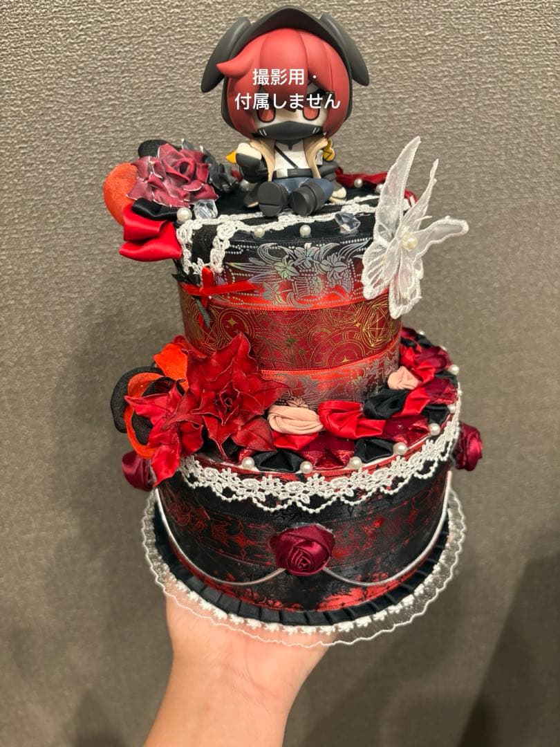 缶バッジ用 ケーキ型ハンドメイド ロゼット風推し活【セール】痛ロゼット