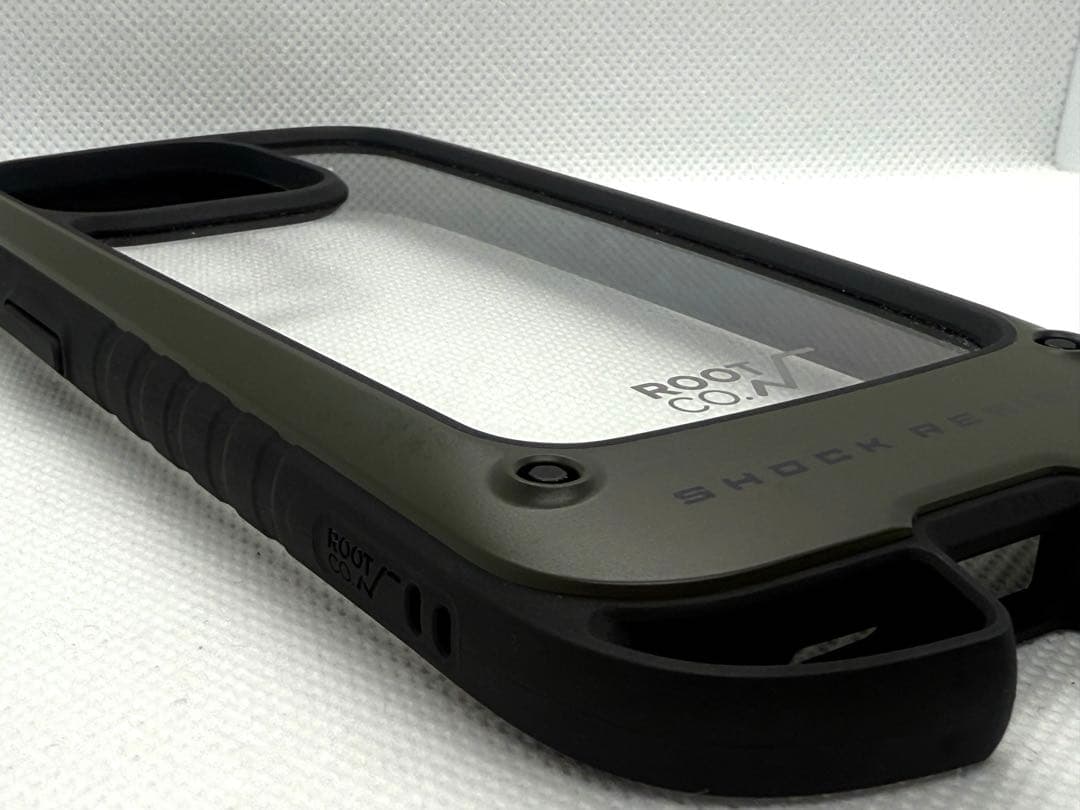 root co ルートコー iPhone15pro ケース カーキ