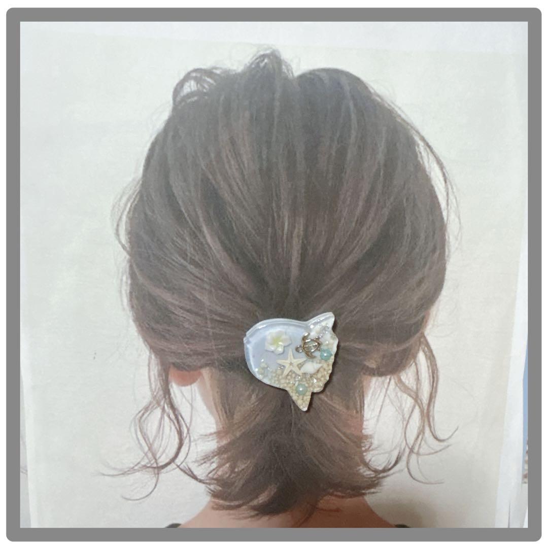 No 75＊可愛い海模様のマンボーレジンヘアゴム＊٩(๑❛ᴗ❛๑)۶＊