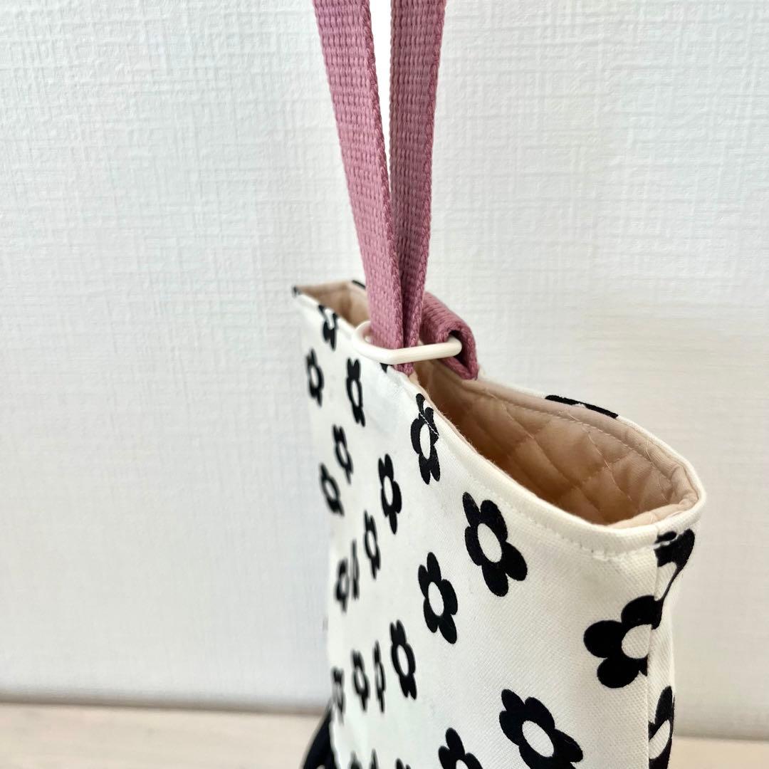 入学入園4点セット☆モノトーンフラワー×アースピンク