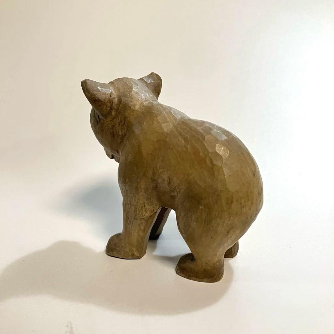 世界の民芸　北欧　木彫りの熊　木彫り熊　木彫熊　一刀彫　赤ちゃんクマ　オブジェ