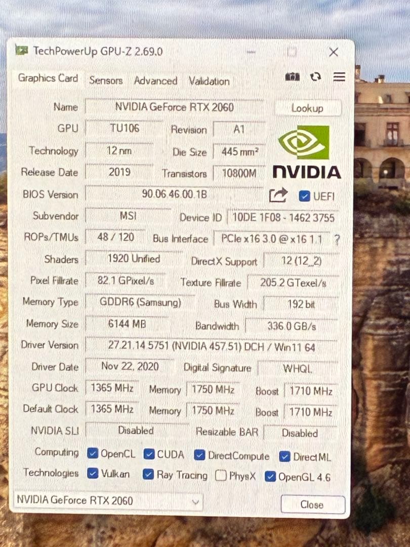 グラフィックボード・グラボ・ビデオカード MSI GeForce RTX 2060 Ventus XS OCEdition