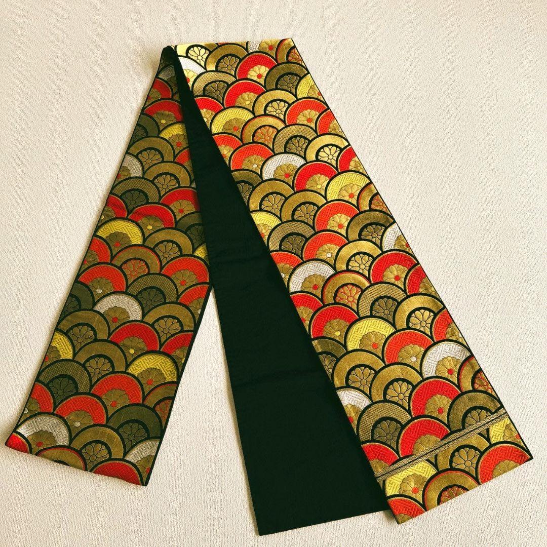 セット　七五三７歳女の子　簡単半衿　オレンジ地　52328