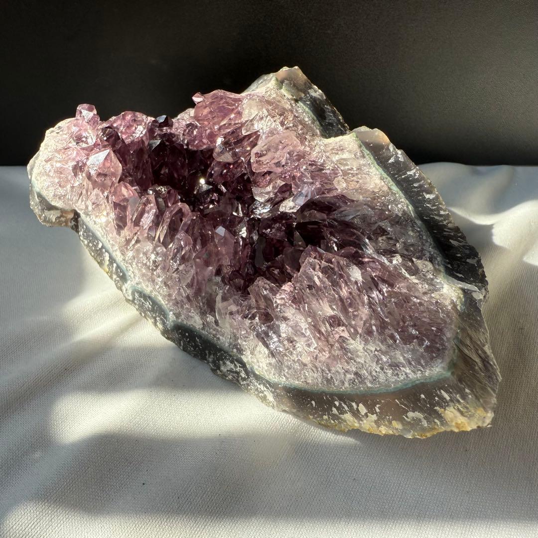 天然石アメジストのドーム　置物NO.012211