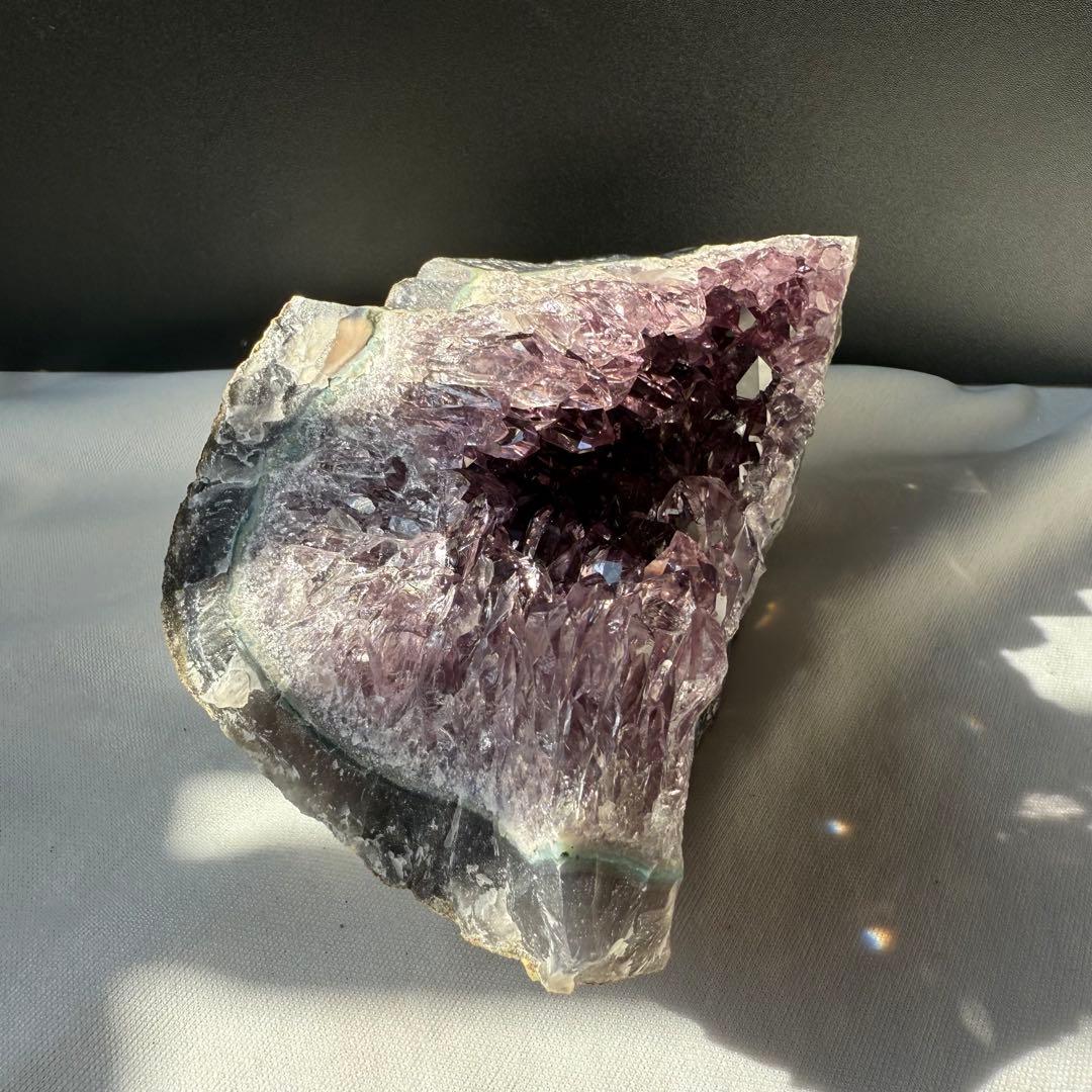 天然石アメジストのドーム　置物NO.012211