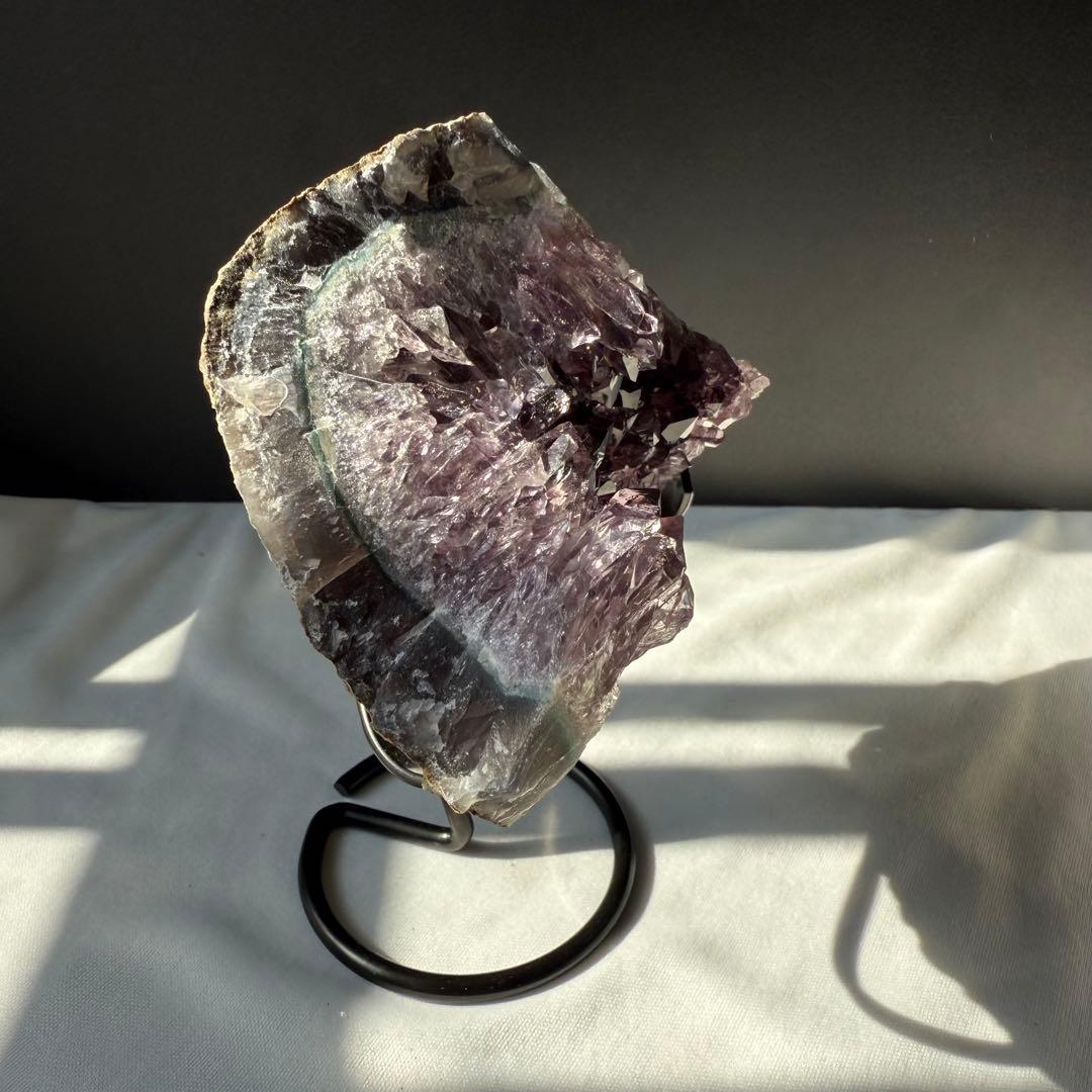 天然石アメジストのドーム　置物NO.012211