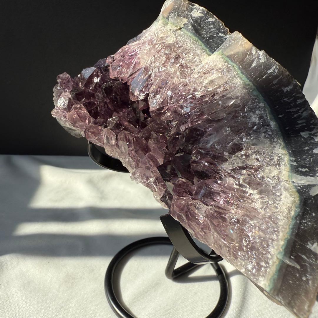 天然石アメジストのドーム　置物NO.012211