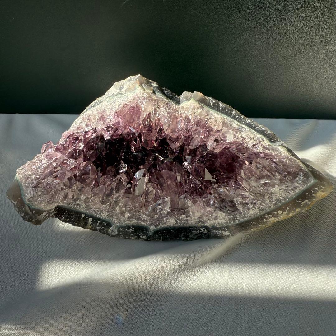 天然石アメジストのドーム　置物NO.012211