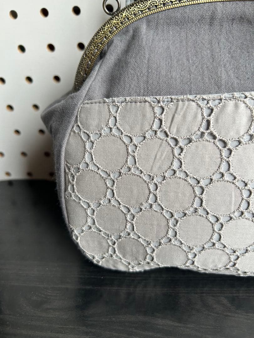 ＊ハンドメイド＊もんちゃん様お取り置き分　25口金ショルダーがま口バッグ　２点