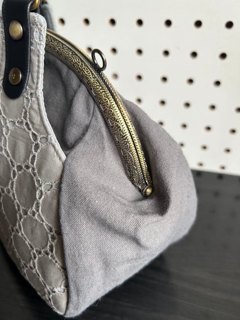 ＊ハンドメイド＊もんちゃん様お取り置き分　25口金ショルダーがま口バッグ　２点