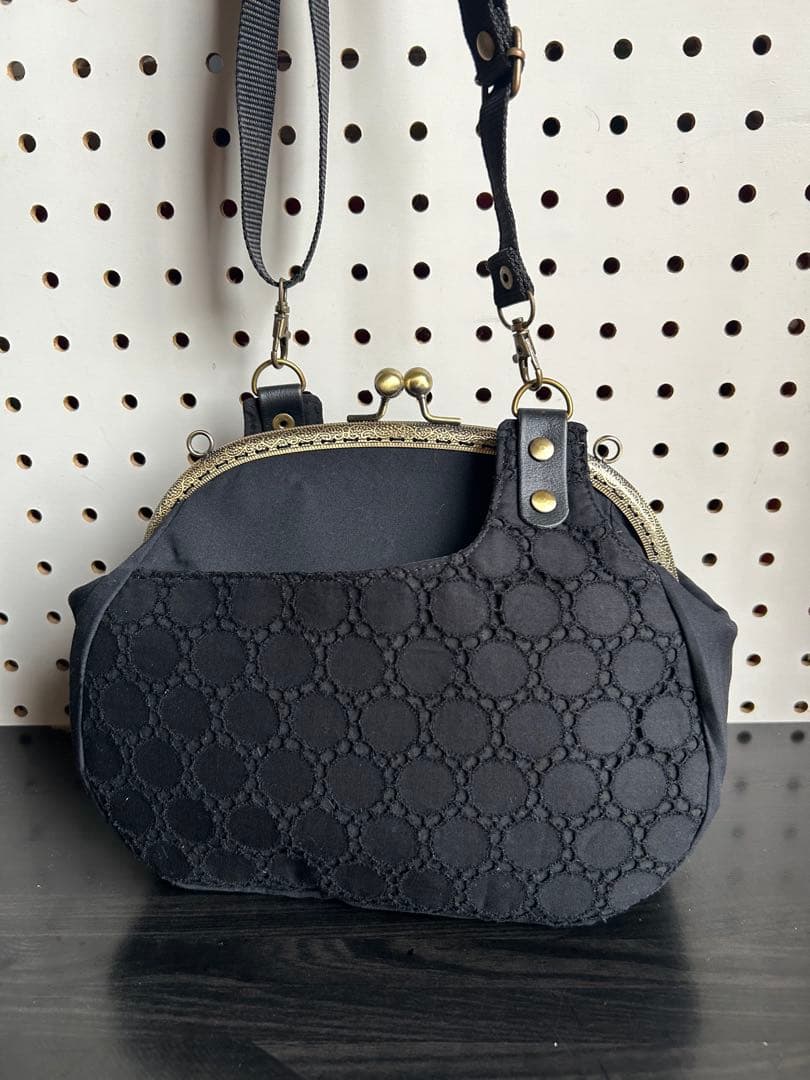 ＊ハンドメイド＊もんちゃん様お取り置き分　25口金ショルダーがま口バッグ　２点