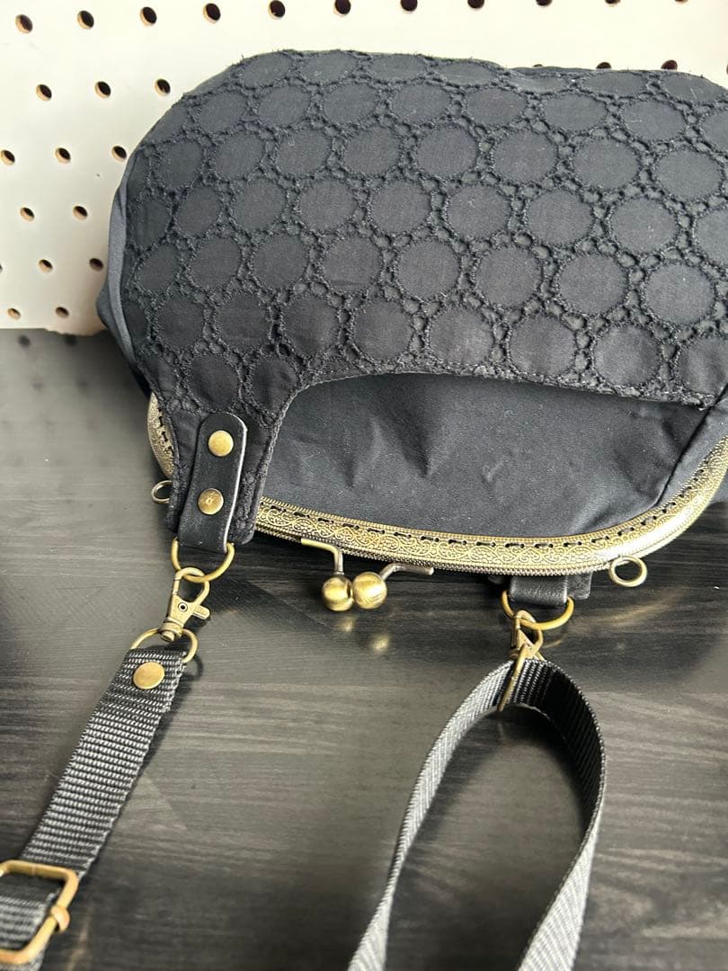 ＊ハンドメイド＊もんちゃん様お取り置き分　25口金ショルダーがま口バッグ　２点