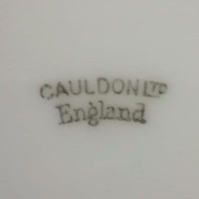 逸品　金彩装飾　ケーキ皿　飾り皿　アールデコ　Cauldon　英国 1905年製