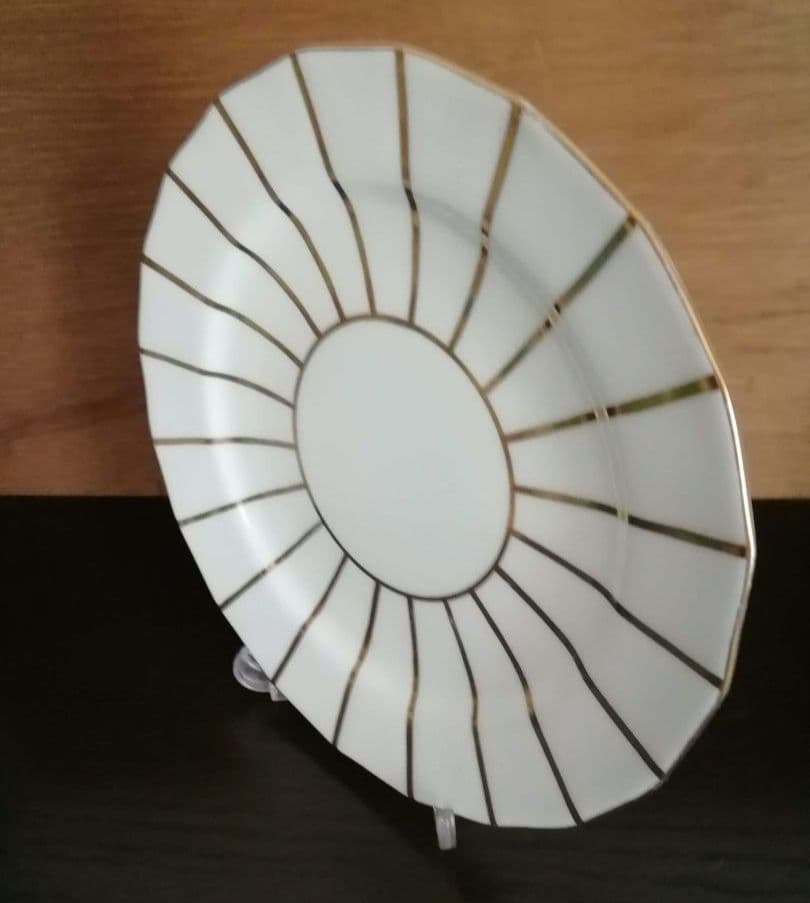 逸品　金彩装飾　ケーキ皿　飾り皿　アールデコ　Cauldon　英国 1905年製