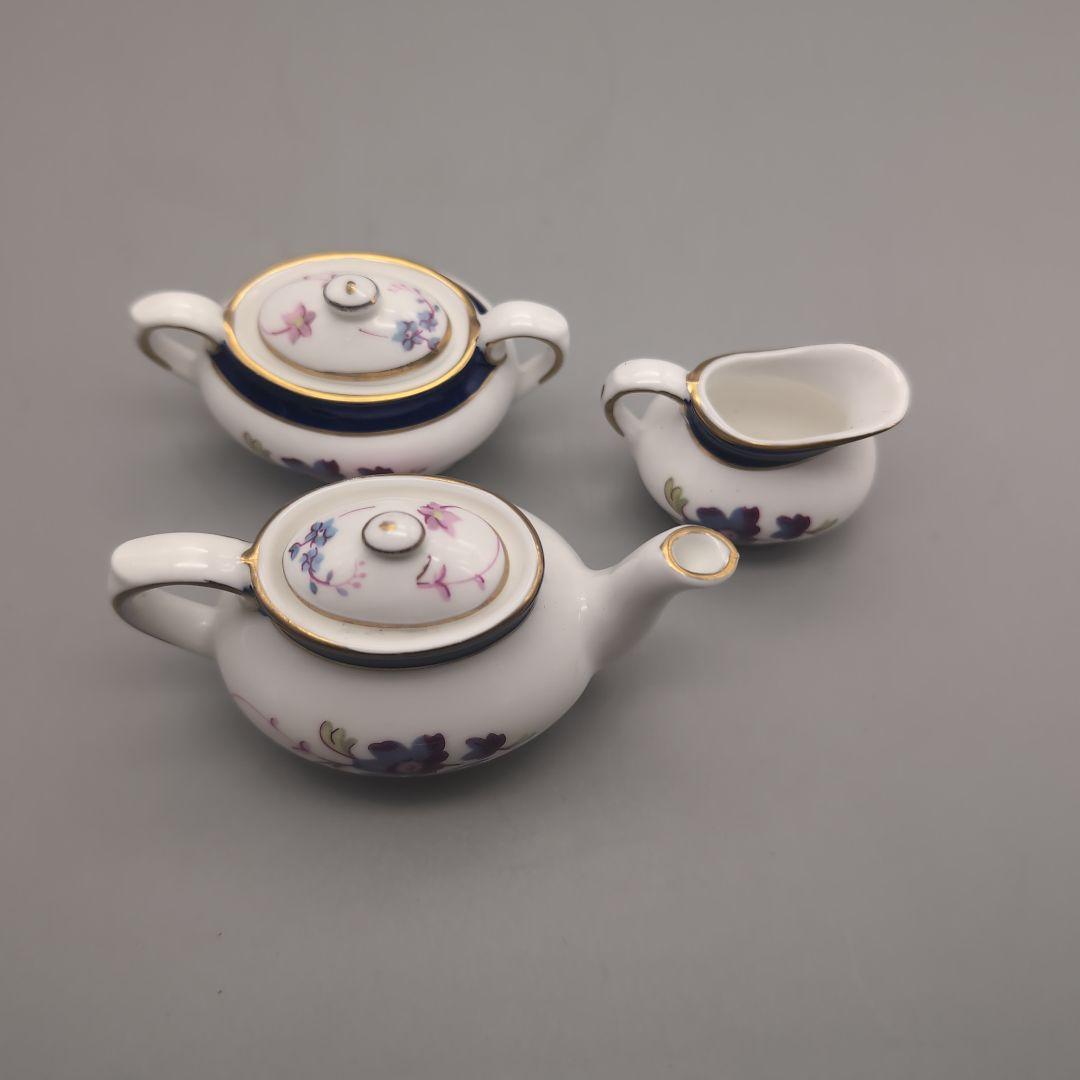 英国　コールポート　ミニチュア　ティタニア　3点　ポット　クリーマー　シュガー
