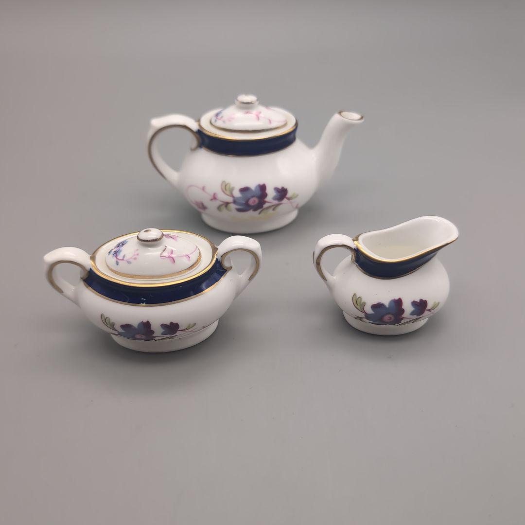 英国　コールポート　ミニチュア　ティタニア　3点　ポット　クリーマー　シュガー