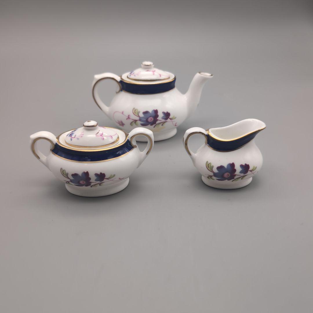 英国　コールポート　ミニチュア　ティタニア　3点　ポット　クリーマー　シュガー
