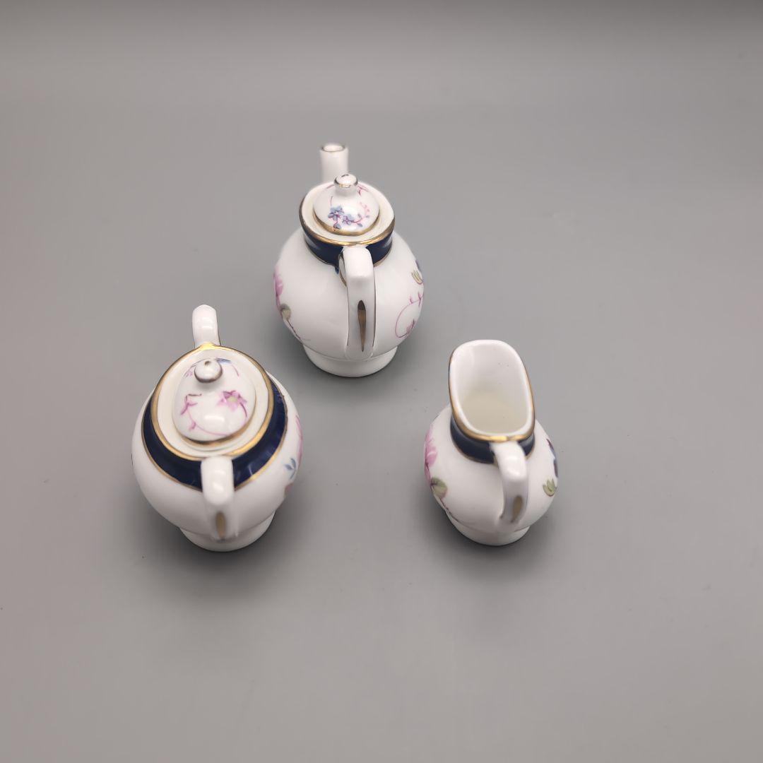 英国　コールポート　ミニチュア　ティタニア　3点　ポット　クリーマー　シュガー