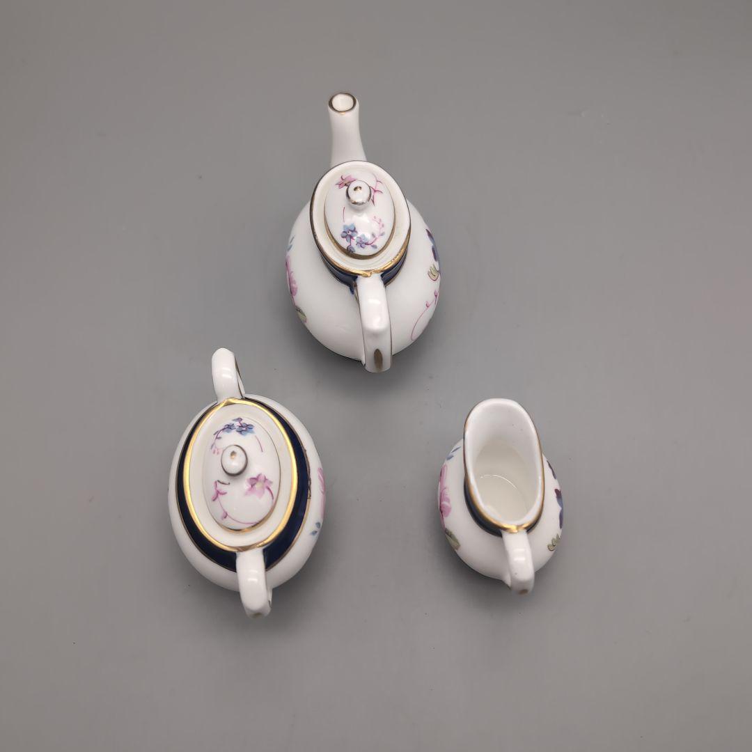 英国　コールポート　ミニチュア　ティタニア　3点　ポット　クリーマー　シュガー