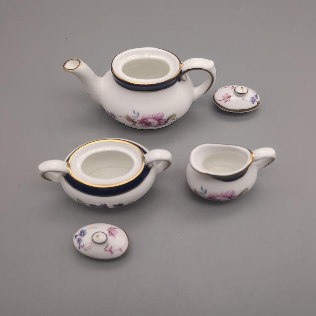 英国　コールポート　ミニチュア　ティタニア　3点　ポット　クリーマー　シュガー