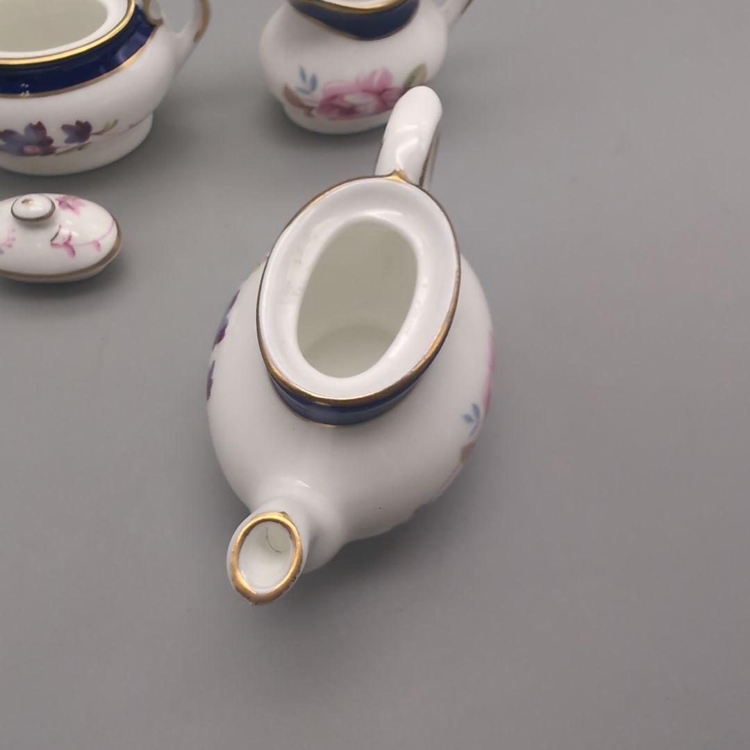 英国　コールポート　ミニチュア　ティタニア　3点　ポット　クリーマー　シュガー