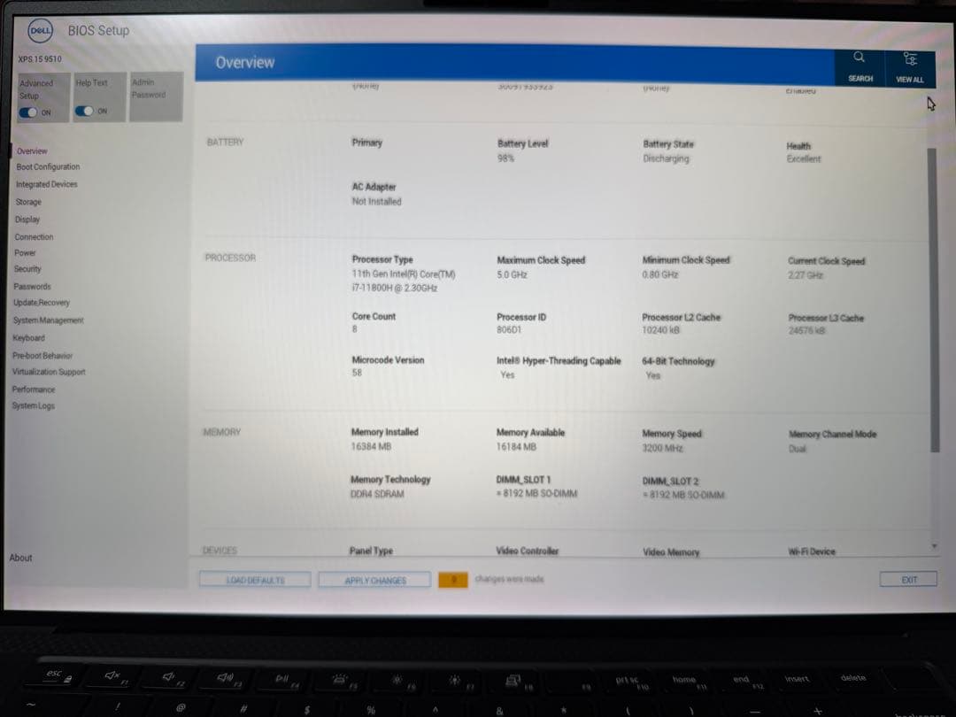 Windowsノート本体 XPS 15 9510