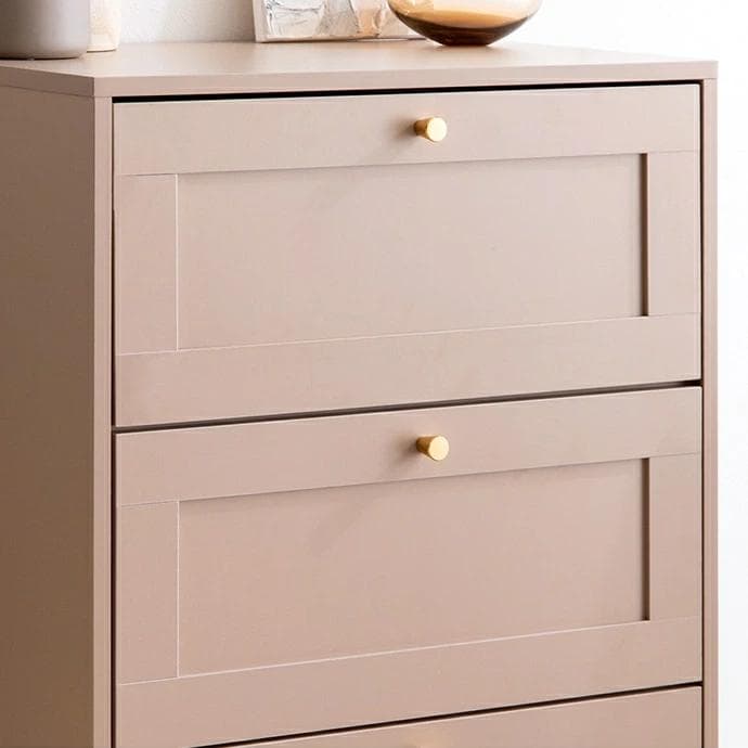 3段チェスト ピンクベージュ W60
