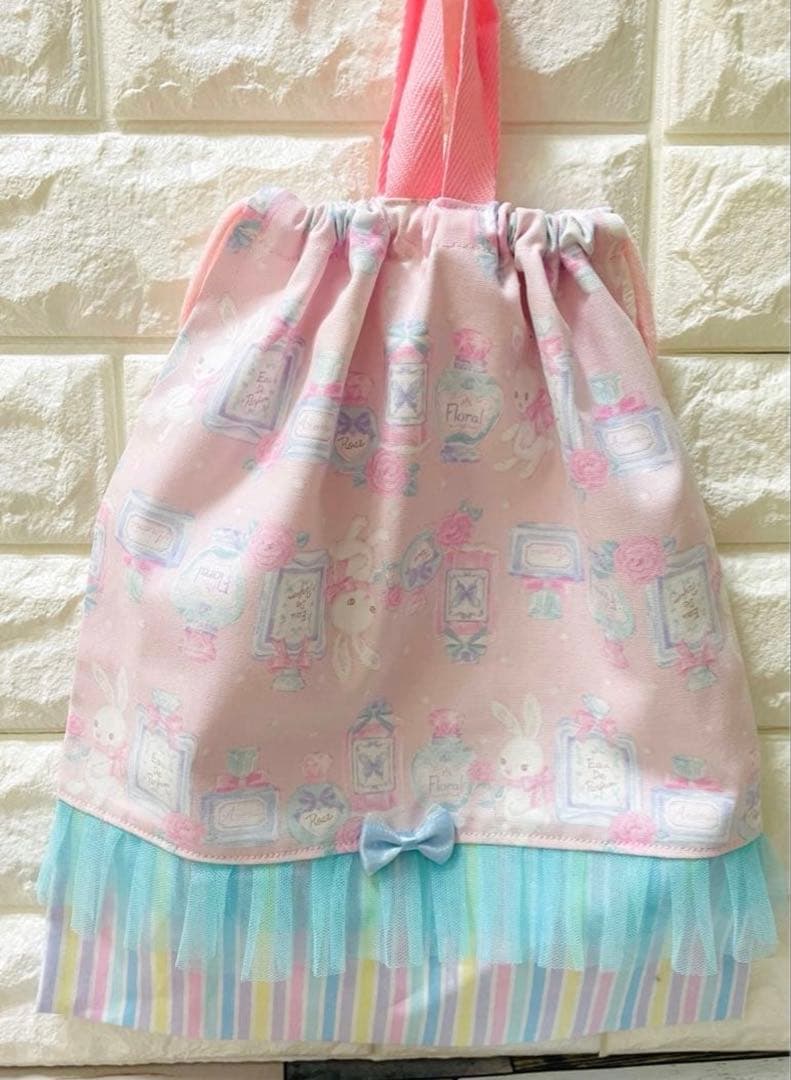 うさぎ　コスメ　ハンドメイド　レッスンバッグ　女の子　入園　入学　セット