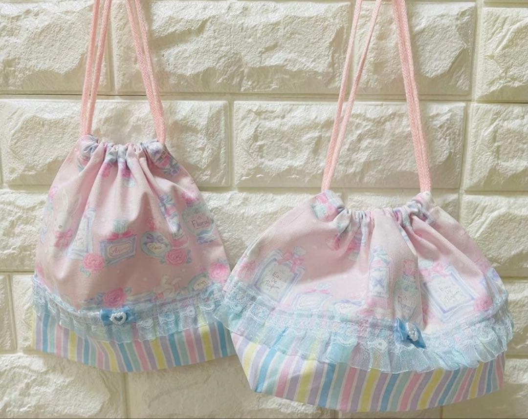 うさぎ　コスメ　ハンドメイド　レッスンバッグ　女の子　入園　入学　セット