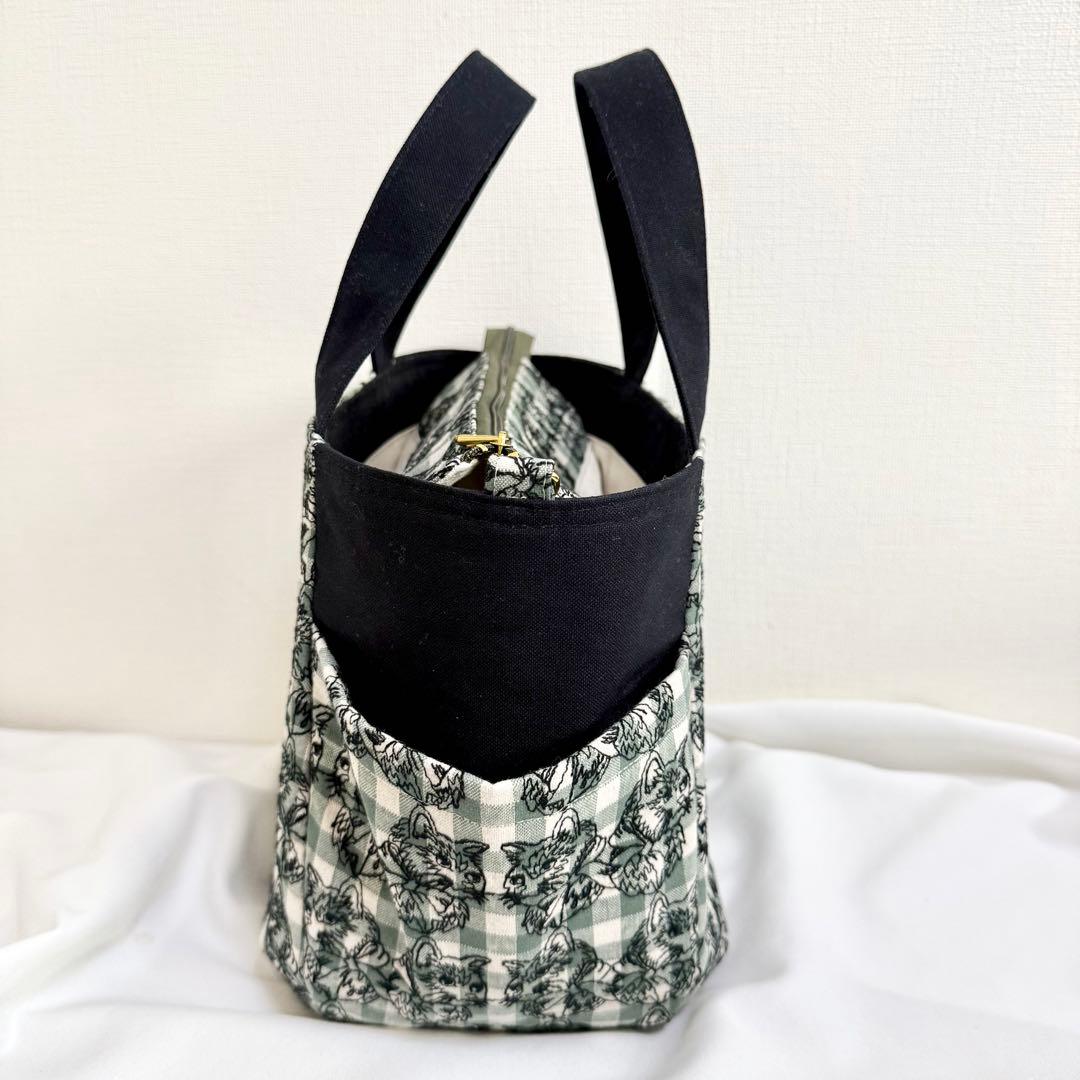 あおりポケット付きサイドポケットトートバッグ　ジョリーフルール