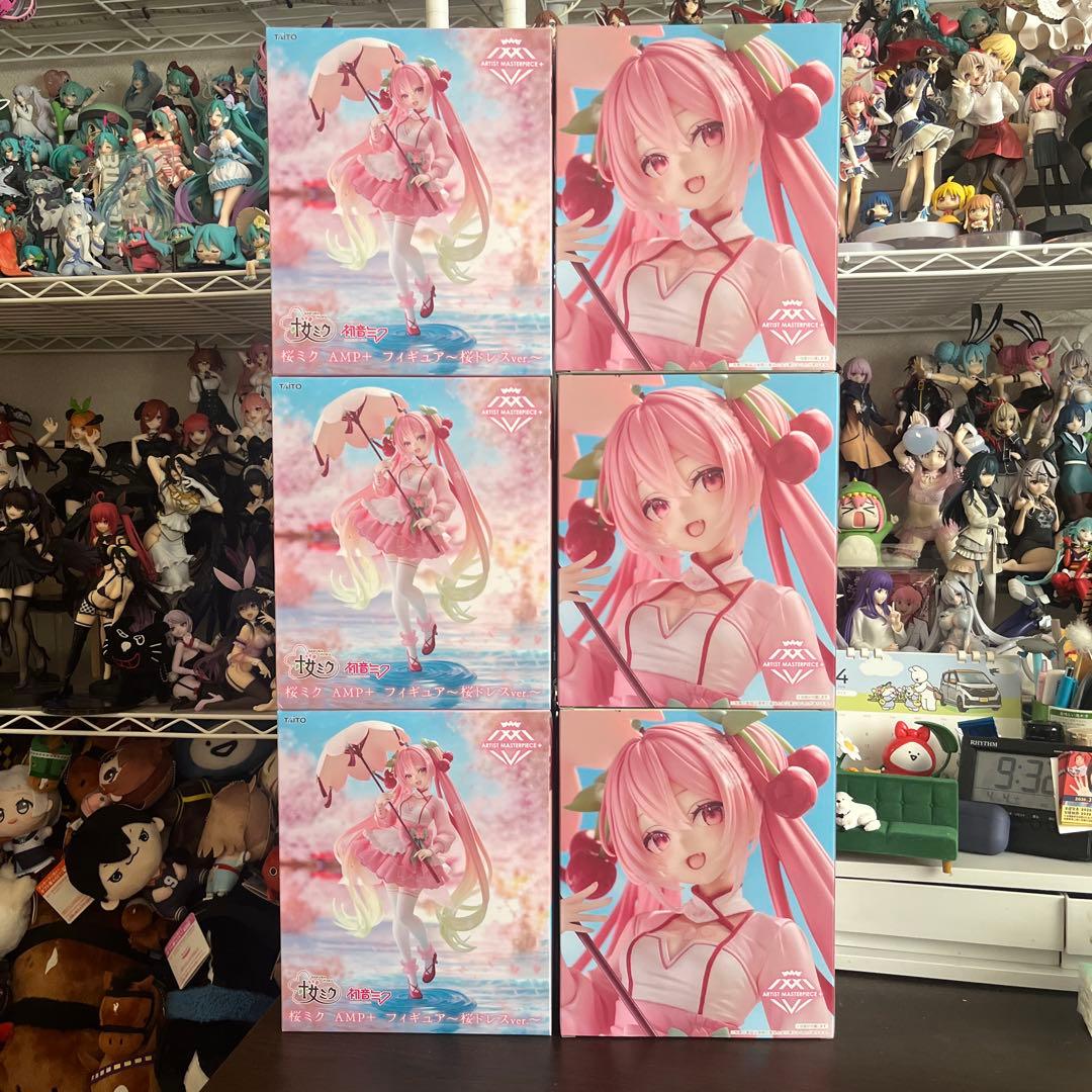 桜ミク AMP+ フィギュア 桜ドレスver. 6個セット