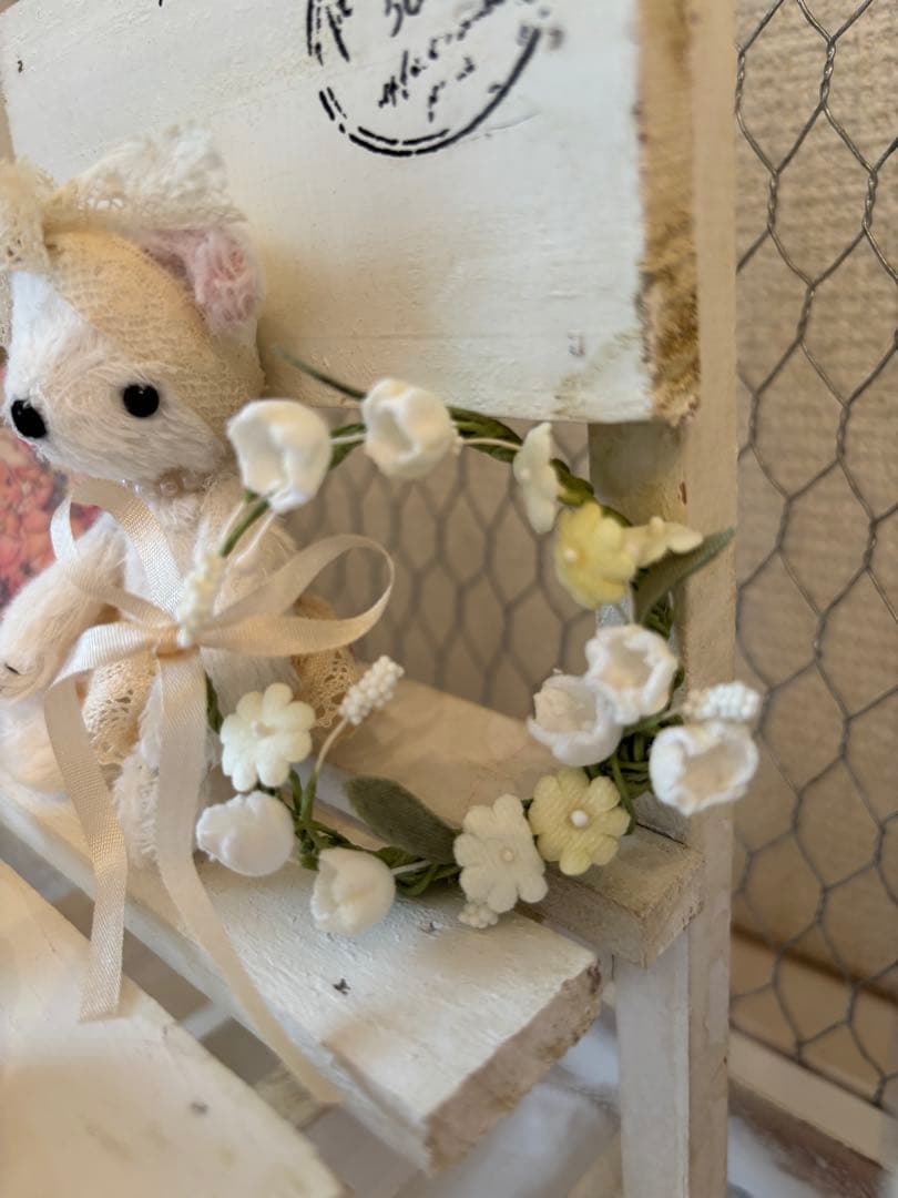 アンティークレースのくまちゃんとミニチュアセット