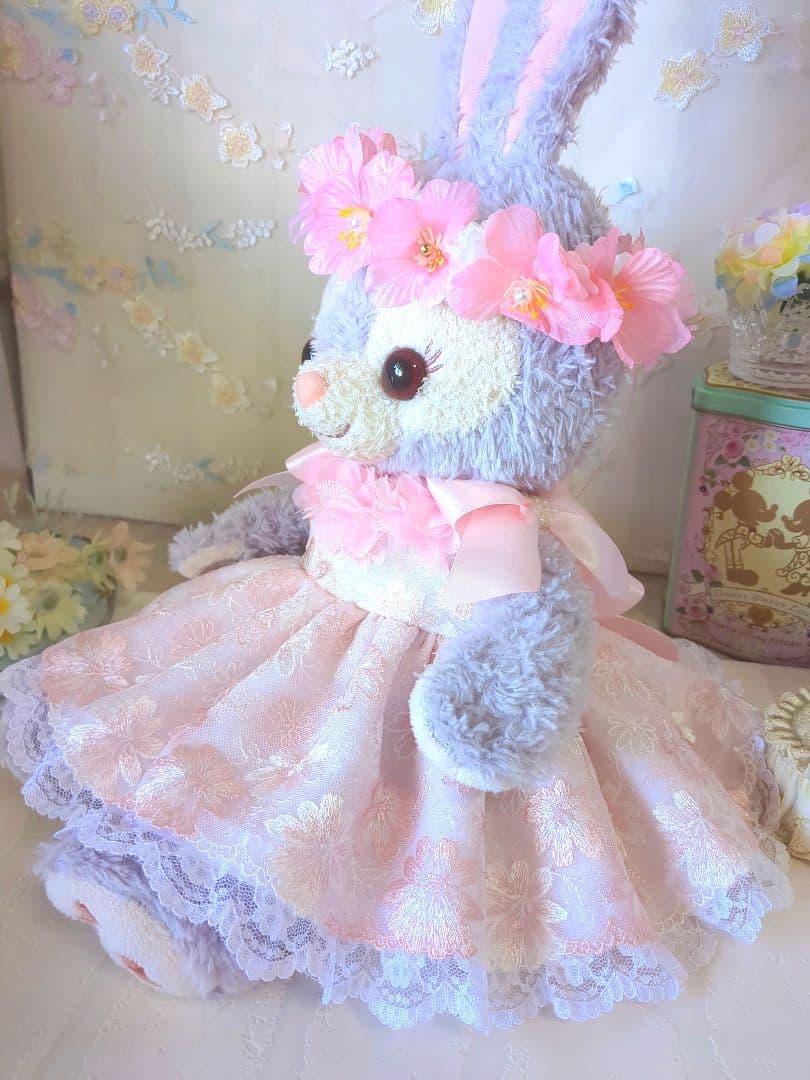 【桜の花冠＆チュールレースドレス】