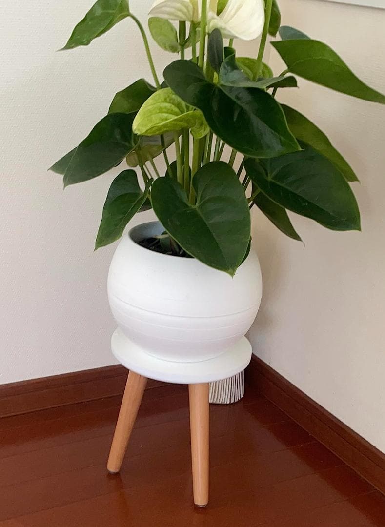 木製 組立式 フラワースタンド プランタースタンド スツール 花台 2個