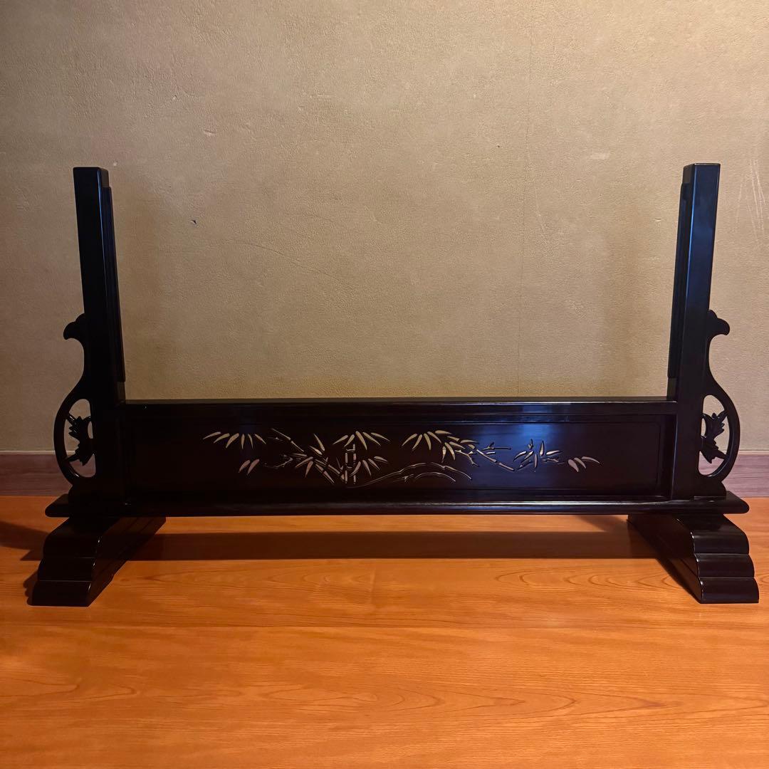 【希少品】黒檀 唐木 衝立 装飾 中国美術 仕切り パーテーション
