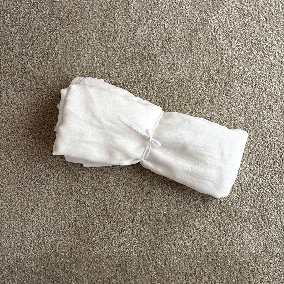 日本製 レース カーテン Utena ホワイト 麻 リネン 100%